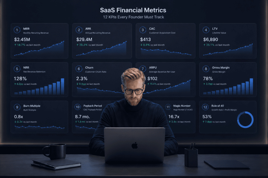 SaaS Financial Metrics: 12 KPIs Every Founder Must Track
