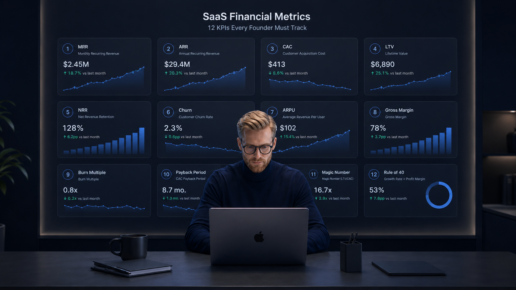 SaaS Financial Metrics: 12 KPIs Every Founder Must Track